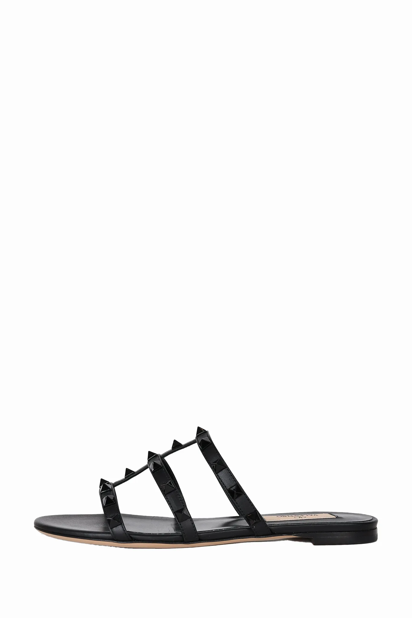 Valentino Black Rockstud Leather Sandals Size 35.5