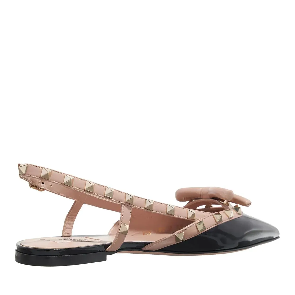 Valentino Garavani  Rockstud Bow T.05 Ballerina Nero Rose