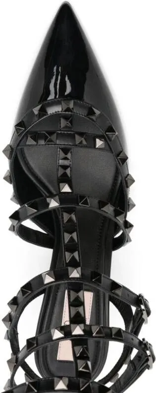 Valentino Garavani Rockstud caged leather pumps Black