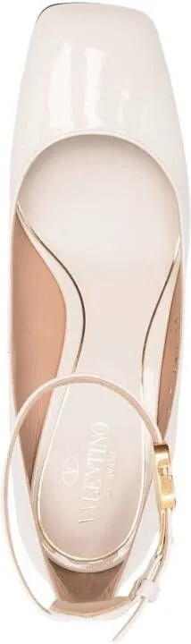 Valentino Garavani Tan-Go 60mm patent-leather pumps Neutrals