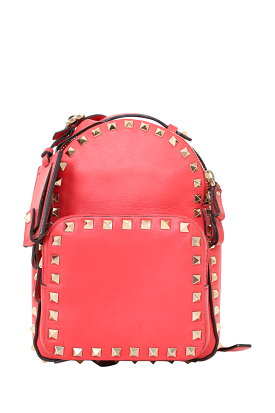 Valentino Pink Leather Rockstud Mini Backpack