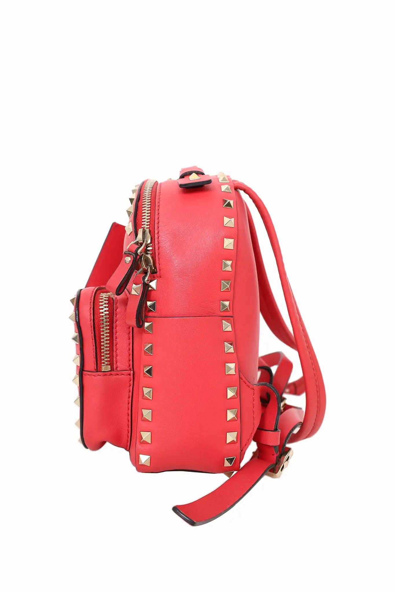 Valentino Pink Leather Rockstud Mini Backpack