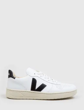 Veja V-10 Leather Trainers - Extra White/Black