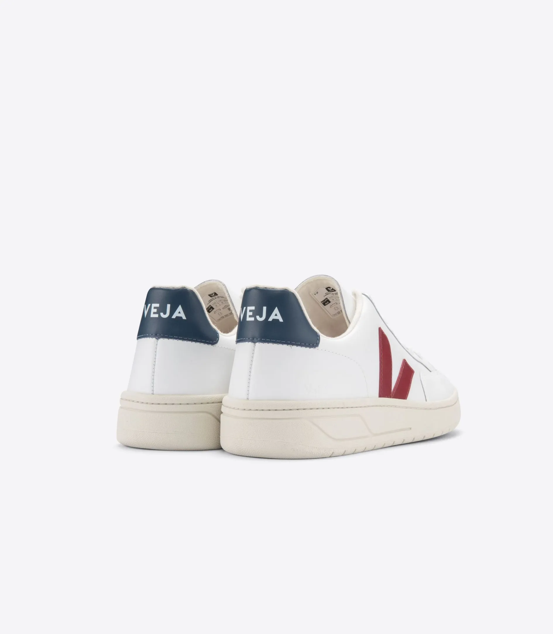 Veja   V-12 Leather Extra-White Marsala Nautico (unisex)