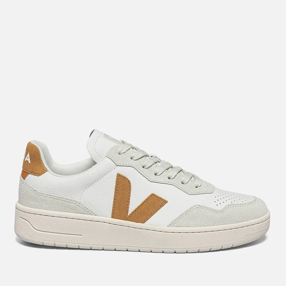 Veja Women's V-90 Bastille Leather and Suede Trainers - UK 2 | Coggles