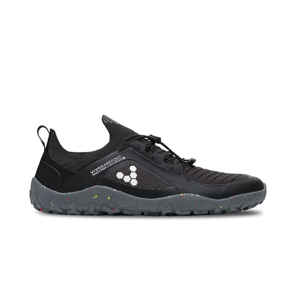 Vivobarefoot Primus Trail Knit FG Mens Obsidian/ Grey