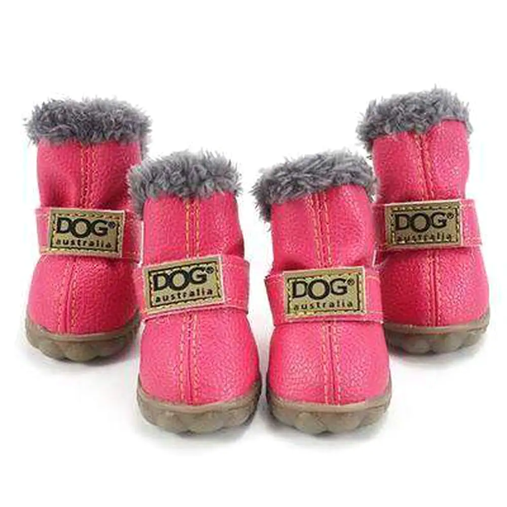 Waterproof Dog Ugg Boots - Brown, Black, Pink, Blue