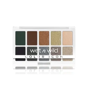 Wet n Wild Color Icon 10-Pan Eyeshadow Palette Lights Off - High Pigment Formula for Everyday Makeup