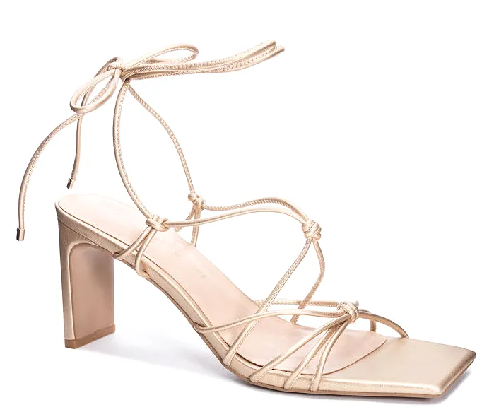 Yita Strappy Heels - Lt Gold