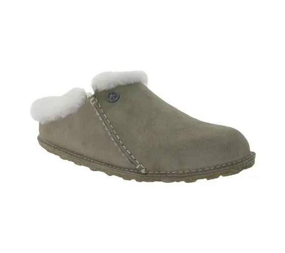 Zapatillas de mujer BIRKENSTOCK Zermatt de piel auténtica con forro de piel Made in Germany ancho estrecho 1023144 Gris