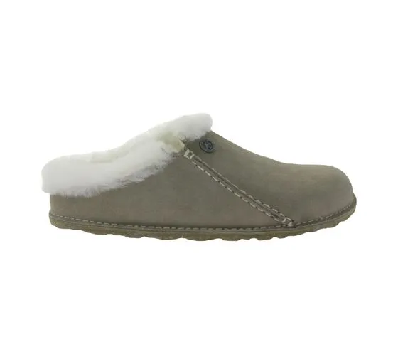 Zapatillas de mujer BIRKENSTOCK Zermatt de piel auténtica con forro de piel Made in Germany ancho estrecho 1023144 Gris